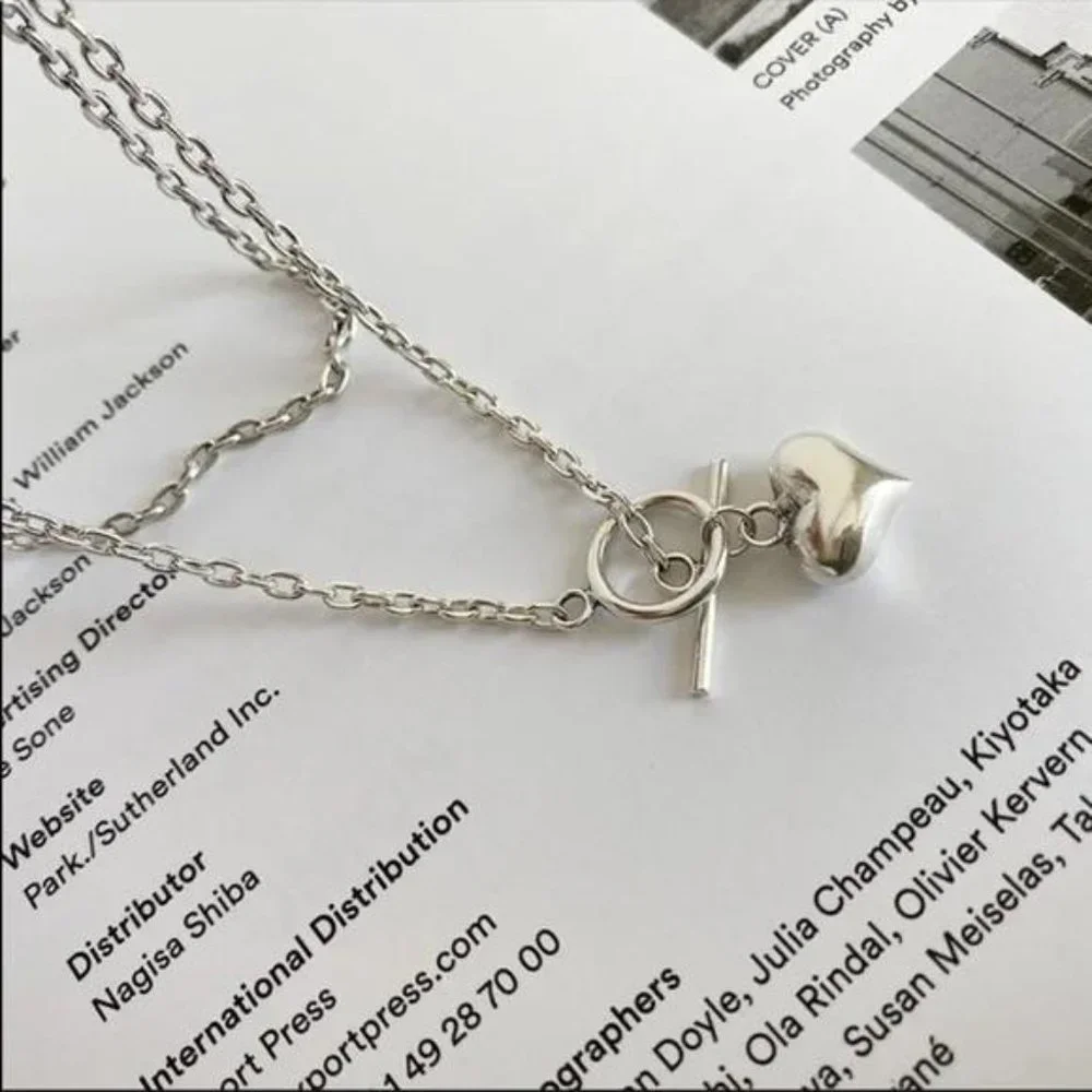 LOVE HEART 925 STERLING SILVER PENDANT NECKLACE, NICE NECKLACE, CUTE NECKLACE - Picture 5 of 6